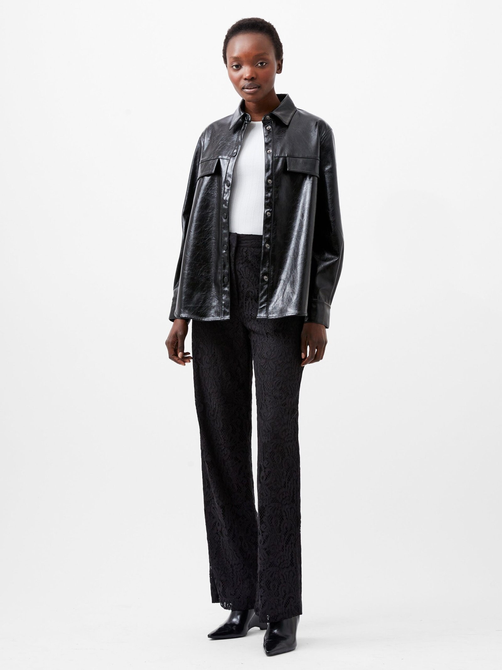 Emmet Vegan Leather Overshirt - Image 6